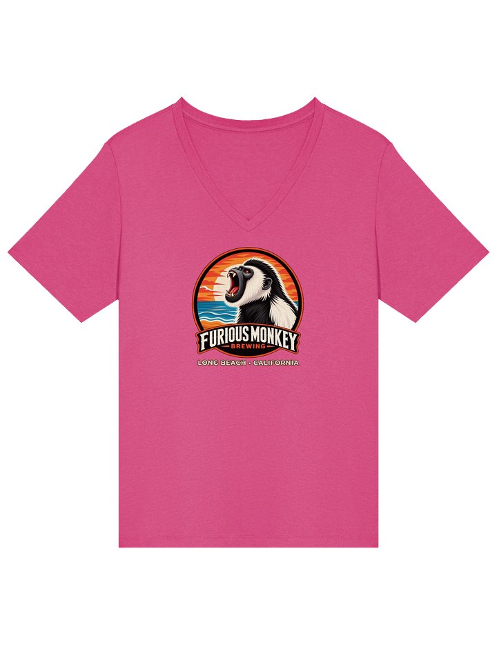 Furious Monkey Brewing women's v-neck tee