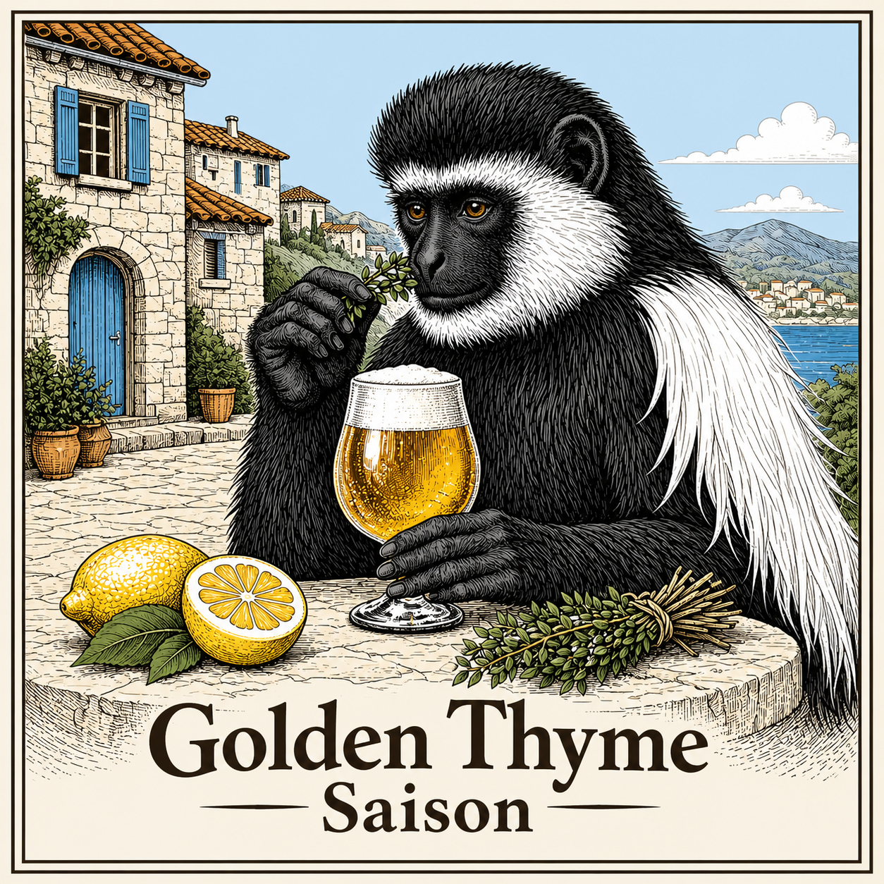 Summer Thyme saison label